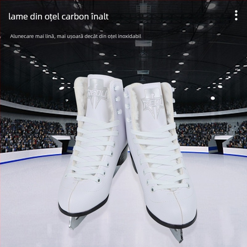 Cool Show Patine pentru copii – partea superioară PU rezistentă la frig, lame din oțel de carbon