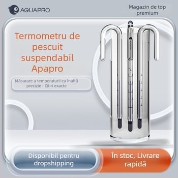 Termometru pentru acvariu - sticlă, măsoară temperatura apei, pentru acvarii, precizie înaltă