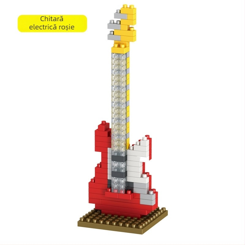 Set de blocuri compatibil Lego, temă muzicală, asamblare DIY, plastic ABS, 100–200 piese, pentru 7–14 ani
