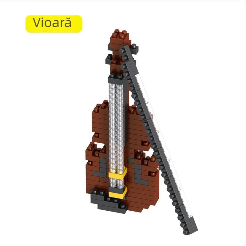 Set de blocuri compatibil Lego, temă muzicală, asamblare DIY, plastic ABS, 100–200 piese, pentru 7–14 ani