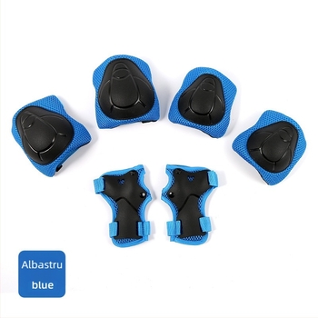 Set de protecție pentru copii pentru patinaj pe role: genunchiere, cotier e și protecții pentru încheieturi, 6 piese, material burete