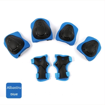 Set de protecție pentru copii pentru patinaj pe role: genunchiere, cotier e și protecții pentru încheieturi, 6 piese, material burete