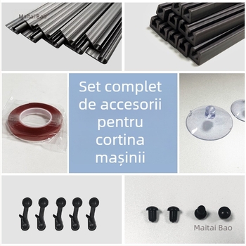 Șină de perdea auto cu șină încastrată la geamul ferestrei și accesorii magnetice de montaj — Marcă Aim; Material: Altele; Montaj: Atârnare; Modele aplicabile: Altele; Mărci de mașini aplicabile: Altele