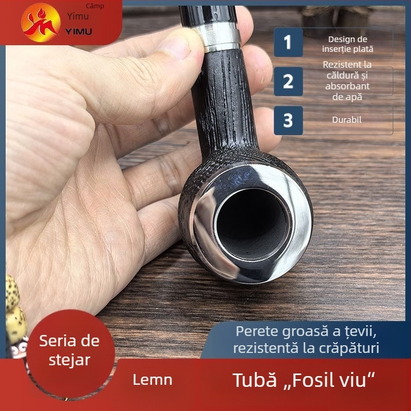 Lulea din stejar, cu cap de gură detașabil, lemn masiv, design clasic