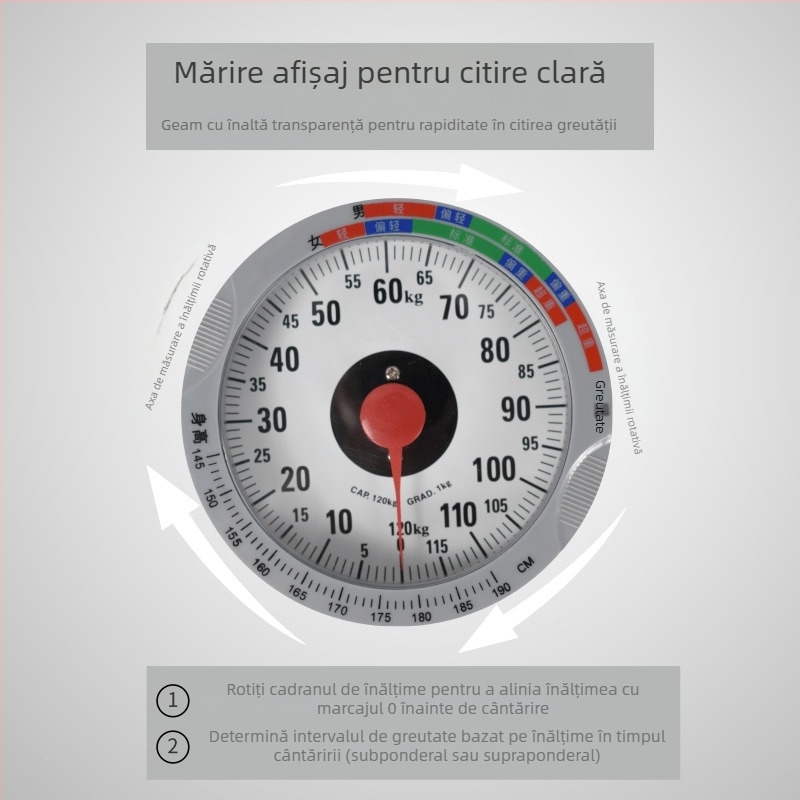 Cântar mecanic Kefli pentru măsurarea greutății, capacitate până la 240 kg