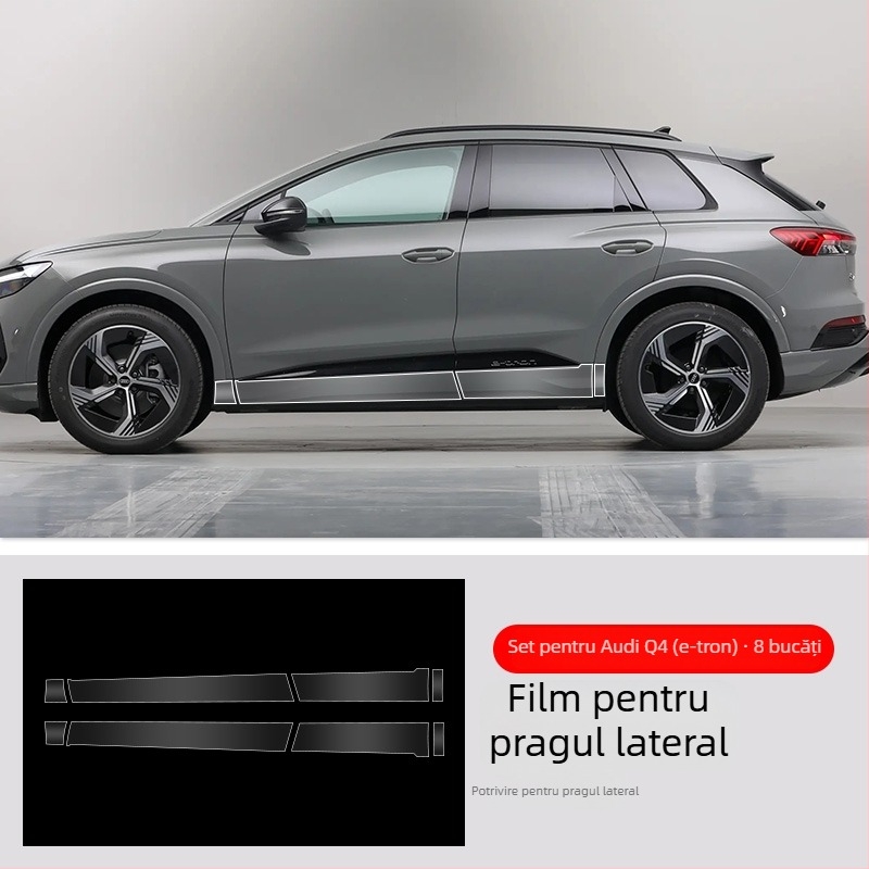 Chiwick TPU film protector transparent pentru Audi Q4 e-tron: protecția colțurilor ușilor din față și din spate și a pragurilor laterale ale caroseriei