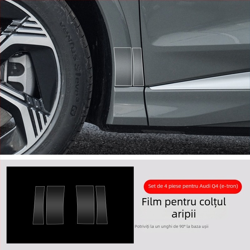 Chiwick TPU film protector transparent pentru Audi Q4 e-tron: protecția colțurilor ușilor din față și din spate și a pragurilor laterale ale caroseriei