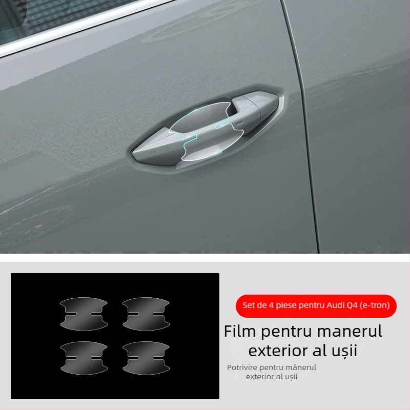 Chiwick TPU film protector transparent pentru Audi Q4 e-tron: protecția colțurilor ușilor din față și din spate și a pragurilor laterale ale caroseriei