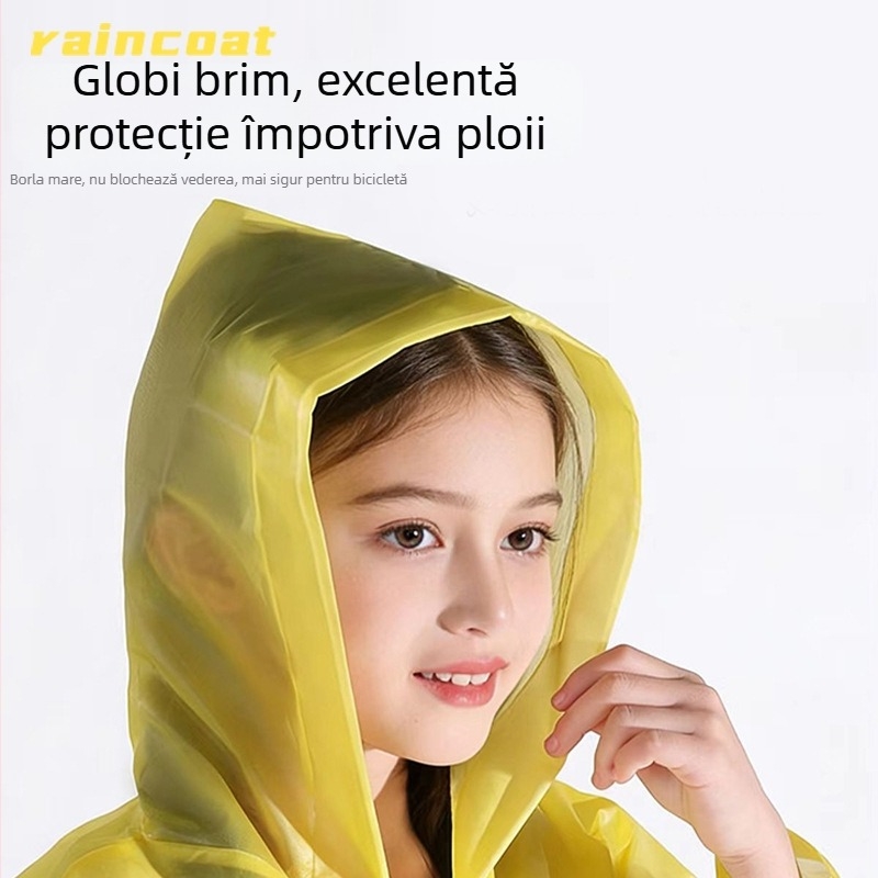 Poncho de ploaie pentru copii, EVA, stil gros, 100 g, ambalat în pungă