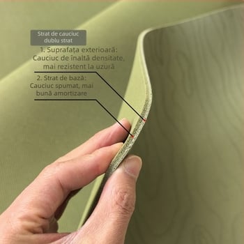 Covoraș de yoga, cauciuc natural, dublu față antiderapant JADE stil, OEM/ODM, 3–5 mm, 2,5–3,7 kg