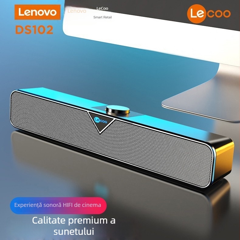 Lecoo DS102 Difuzor de birou cu fir, subwoofer și Bluetooth, pentru laptop și desktop