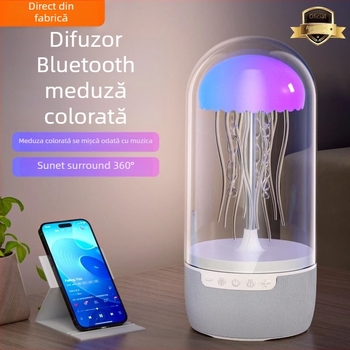 Boxă Bluetooth în formă de meduză pentru uz casnic, decor compact de birou, baterie încorporată de 1000–1200 mAh — Bluetooth 5.0, 5W, 100 Hz-20 kHz, distanță efectivă 10 m.