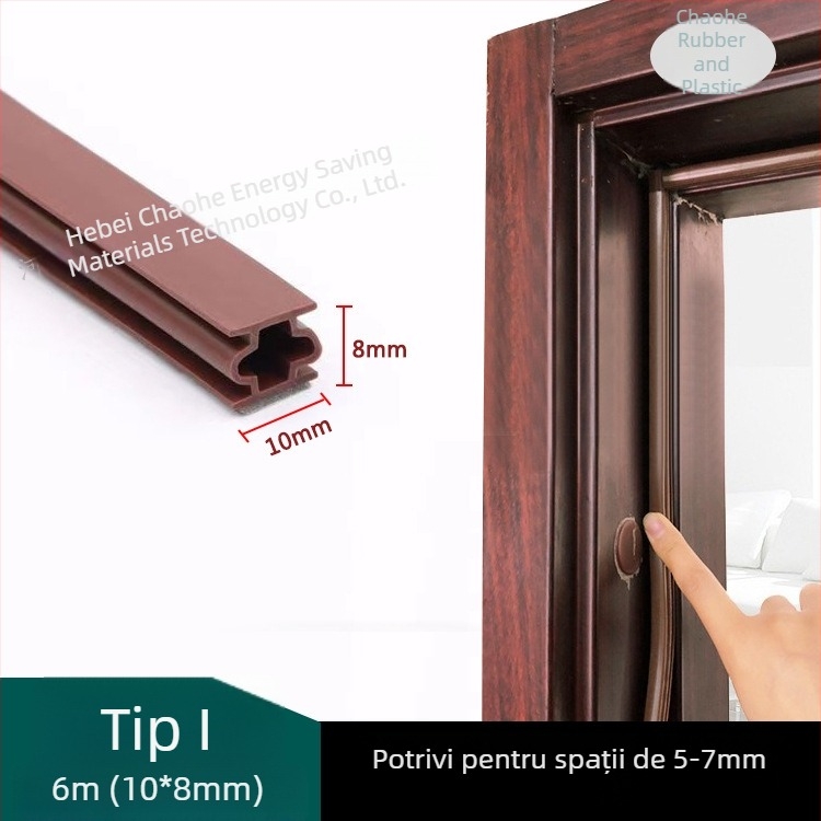 Bandă de etanșare pentru ușă, în formă de I, autoadezivă, rezistentă la uzură și la îmbătrânire, rezistentă la vânt și izolație termică.