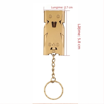 Fluier de supraviețuire din oțel inoxidabil, trei țevi, sunet înalt, logo personalizat