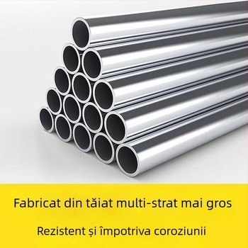 Ţeavă din oțel inoxidabil pentru plasă de pescuit, cu furcă multifuncțională, telescopică, 3–6 secțiuni, pliabilă, compatibilă cu capul de plasă, culegător de fructe, cuțit și cârlig