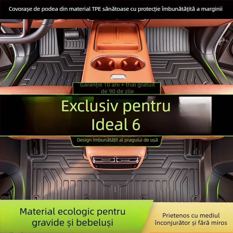 Covorașe de podea din TPE pentru Li Auto i6 2025, specifice vehiculului, personalizabile, imprimare logo disponibil