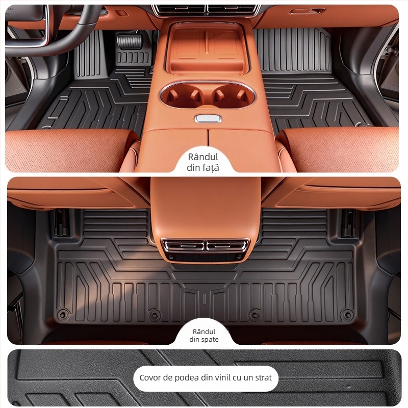 Covorașe de podea din TPE pentru Li Auto i6 2025, specifice vehiculului, personalizabile, imprimare logo disponibil