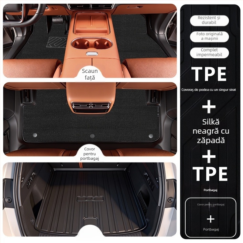 Covorașe de podea din TPE pentru Li Auto i6 2025, specifice vehiculului, personalizabile, imprimare logo disponibil