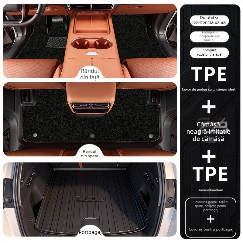 Covorașe de podea din TPE pentru Li Auto i6 2025, specifice vehiculului, personalizabile, imprimare logo disponibil