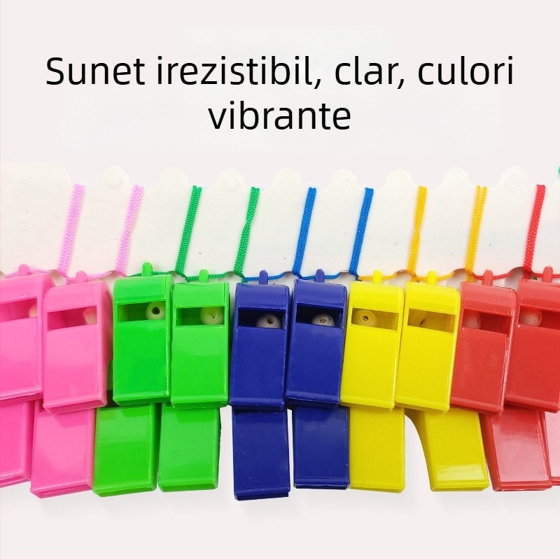 Fluier din metal-plastic pentru copii – fluier sportiv, pachet 10 bucăți, potrivit pentru baschet, alergare, tenis de masă și badminton