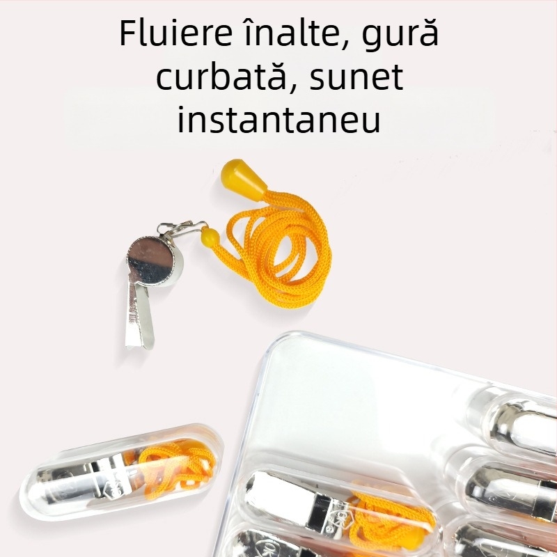 Fluier din metal-plastic pentru copii – fluier sportiv, pachet 10 bucăți, potrivit pentru baschet, alergare, tenis de masă și badminton