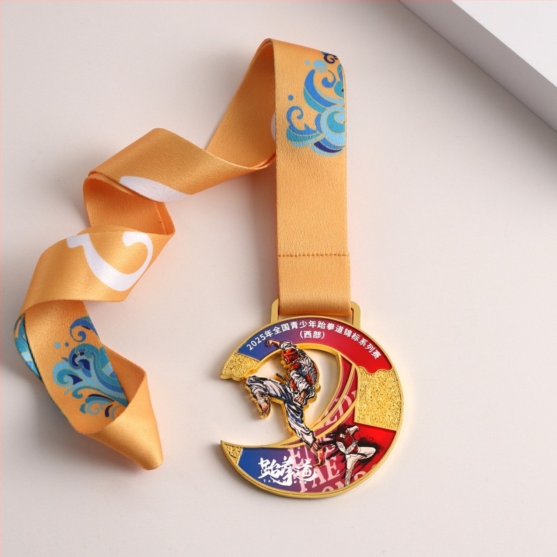 Medalie metal Taekwondo – Personalizabilă, memorială pentru competiții, cadou de afaceri (Material: aliaj de zinc)