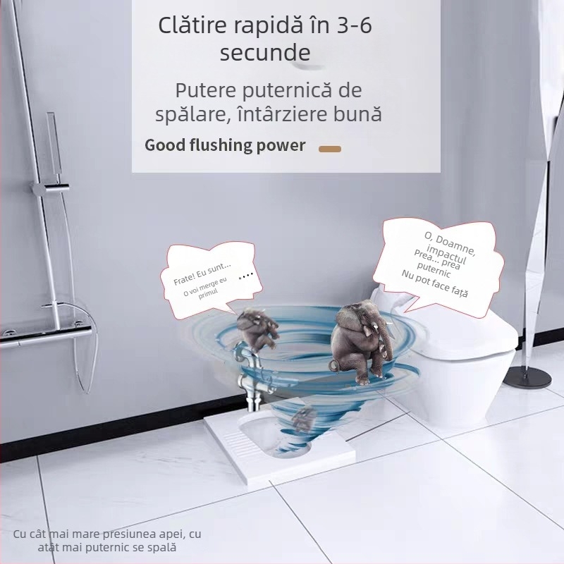Supapă de spălare cu pedale pentru toaletă, model 90° unghi, timp de spălare 3–8 s, diametru ieșire 1 inch, presiune apă 0.1–1.0 MPa