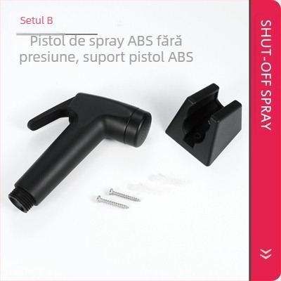 Set spray pentru bidet cu booster pentru toaletă — ABS, ieșire apă fără presiune, curățare podea, toaletă, balcon