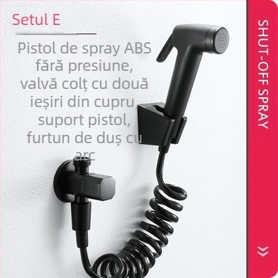 Set spray pentru bidet cu booster pentru toaletă — ABS, ieșire apă fără presiune, curățare podea, toaletă, balcon