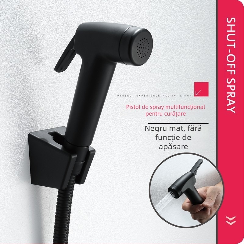 Set spray pentru bidet cu booster pentru toaletă — ABS, ieșire apă fără presiune, curățare podea, toaletă, balcon