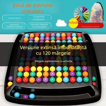 Joc de masă educativ cu 80 de mărgele pentru copii — antrenament de concentrare, interacțiune părinte-copil, construcție din plastic, pentru vârstele 4–14 ani