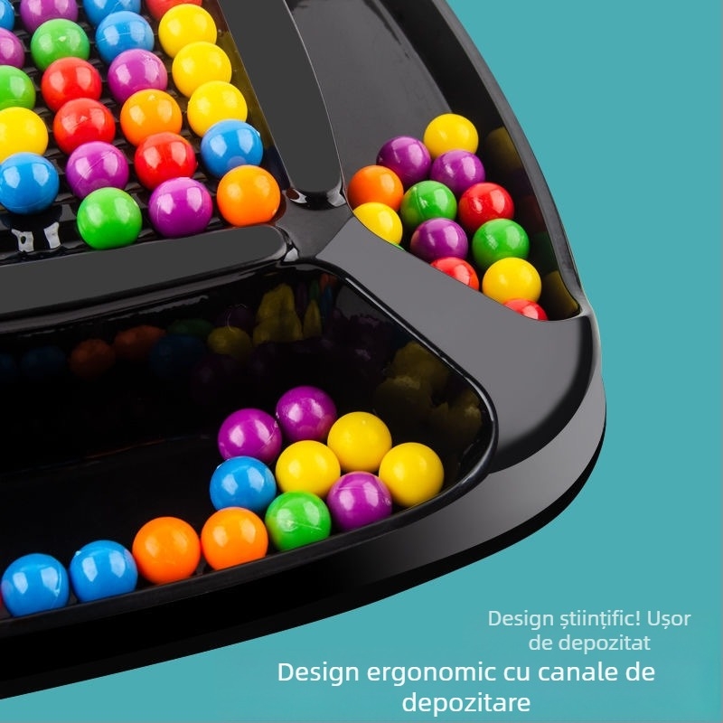 Joc de masă educativ cu 80 de mărgele pentru copii — antrenament de concentrare, interacțiune părinte-copil, construcție din plastic, pentru vârstele 4–14 ani