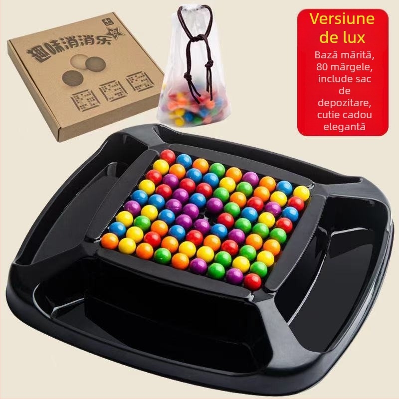 Joc de masă educativ cu 80 de mărgele pentru copii — antrenament de concentrare, interacțiune părinte-copil, construcție din plastic, pentru vârstele 4–14 ani