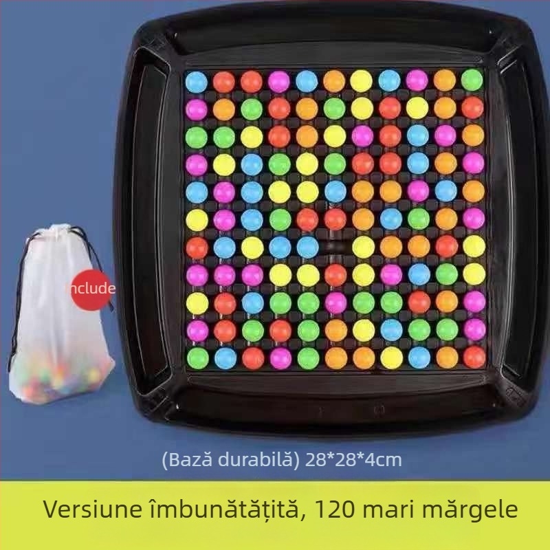 Joc de masă educativ cu 80 de mărgele pentru copii — antrenament de concentrare, interacțiune părinte-copil, construcție din plastic, pentru vârstele 4–14 ani