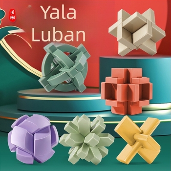 Kongming Lock/Luban Lock - puzzle logic din plastic pentru copii 7–14 ani, mecanism de deblocare, categorie: lacăt-puzzle, personalizare disponibilă