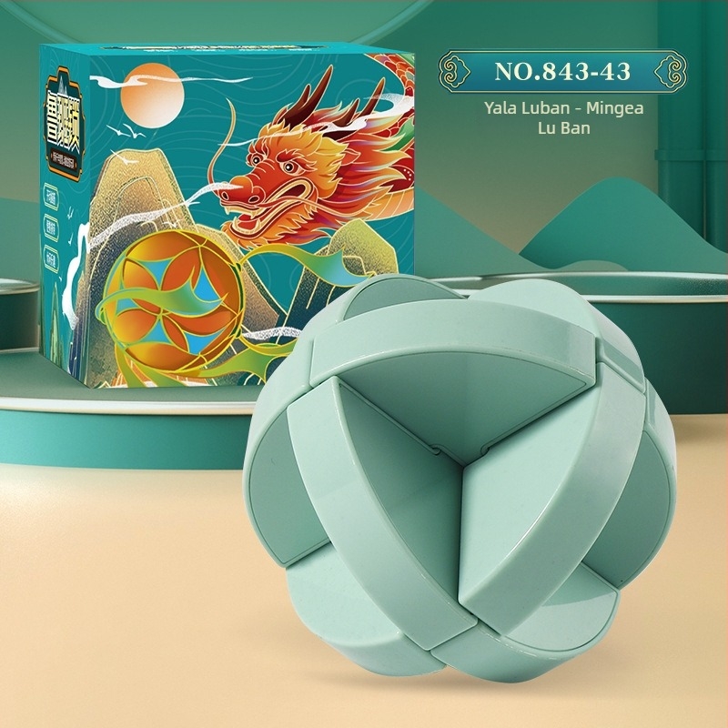 Kongming Lock/Luban Lock - puzzle logic din plastic pentru copii 7–14 ani, mecanism de deblocare, categorie: lacăt-puzzle, personalizare disponibilă