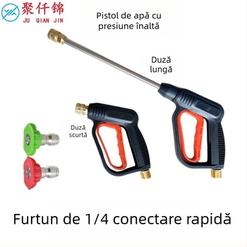 Pistol de înaltă presiune pentru spălat mașini, cuplaj rapid 1/4-inch, model 511, corp din plastic tehnic, greutate 220 g, Juqian Jin