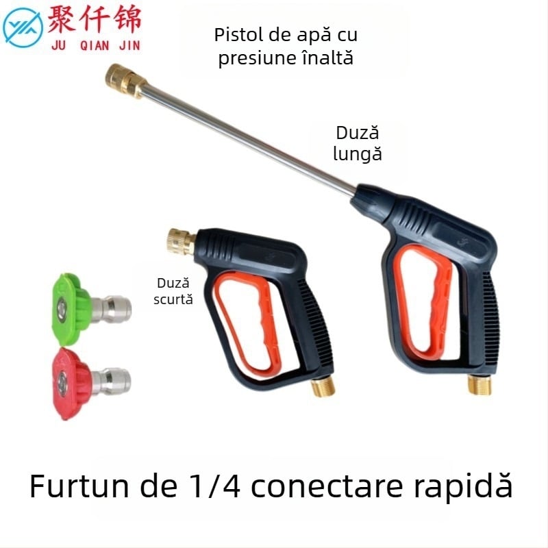 Pistol de înaltă presiune pentru spălat mașini, cuplaj rapid 1/4-inch, model 511, corp din plastic tehnic, greutate 220 g, Juqian Jin
