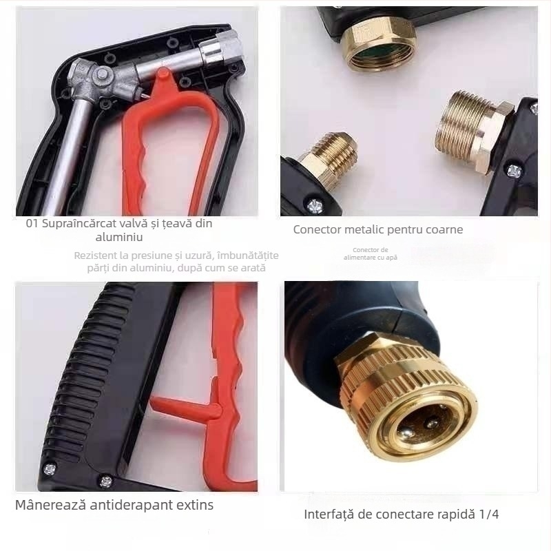 Pistol de înaltă presiune pentru spălat mașini, cuplaj rapid 1/4-inch, model 511, corp din plastic tehnic, greutate 220 g, Juqian Jin