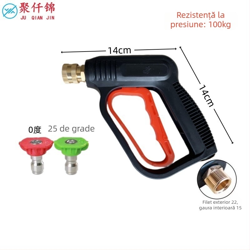 Pistol de înaltă presiune pentru spălat mașini, cuplaj rapid 1/4-inch, model 511, corp din plastic tehnic, greutate 220 g, Juqian Jin