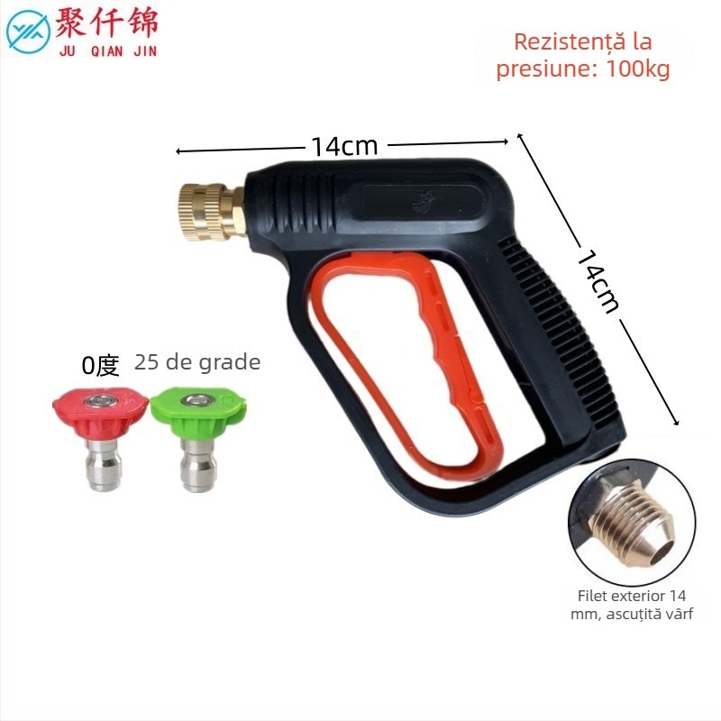 Pistol de înaltă presiune pentru spălat mașini, cuplaj rapid 1/4-inch, model 511, corp din plastic tehnic, greutate 220 g, Juqian Jin