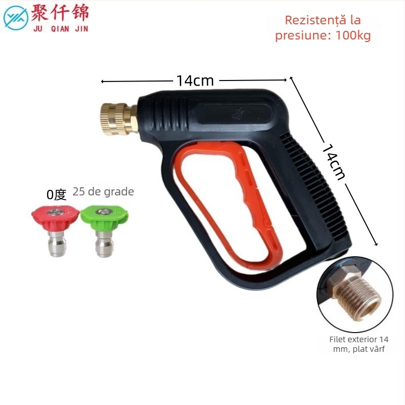 Pistol de înaltă presiune pentru spălat mașini, cuplaj rapid 1/4-inch, model 511, corp din plastic tehnic, greutate 220 g, Juqian Jin