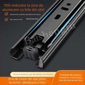 Ghidaj pentru sertar, oțel laminat la rece, finisaj electroplacat, Bai shengfu, stil lux ușor