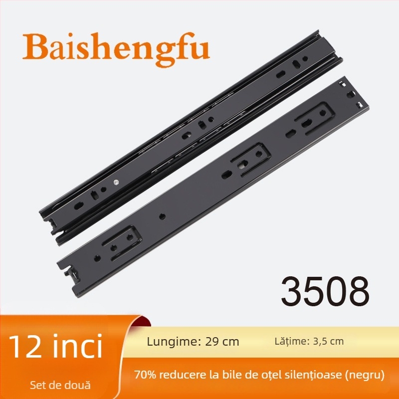 Ghidaj pentru sertar, oțel laminat la rece, finisaj electroplacat, Bai shengfu, stil lux ușor