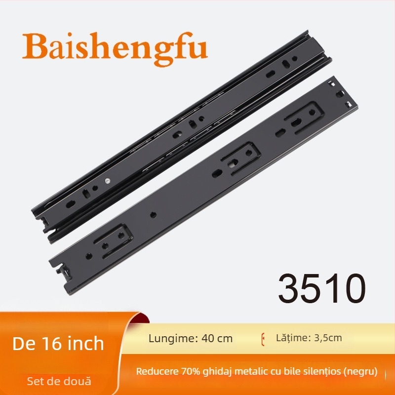 Ghidaj pentru sertar, oțel laminat la rece, finisaj electroplacat, Bai shengfu, stil lux ușor