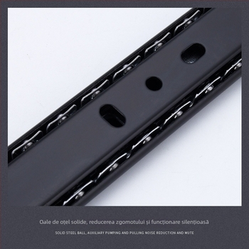 Ghidă glisantă pentru mobilier, două secțiuni | oțel, finisaj prin electroforeză, model YF2710, stil lux ușor, prelucrare personalizabilă