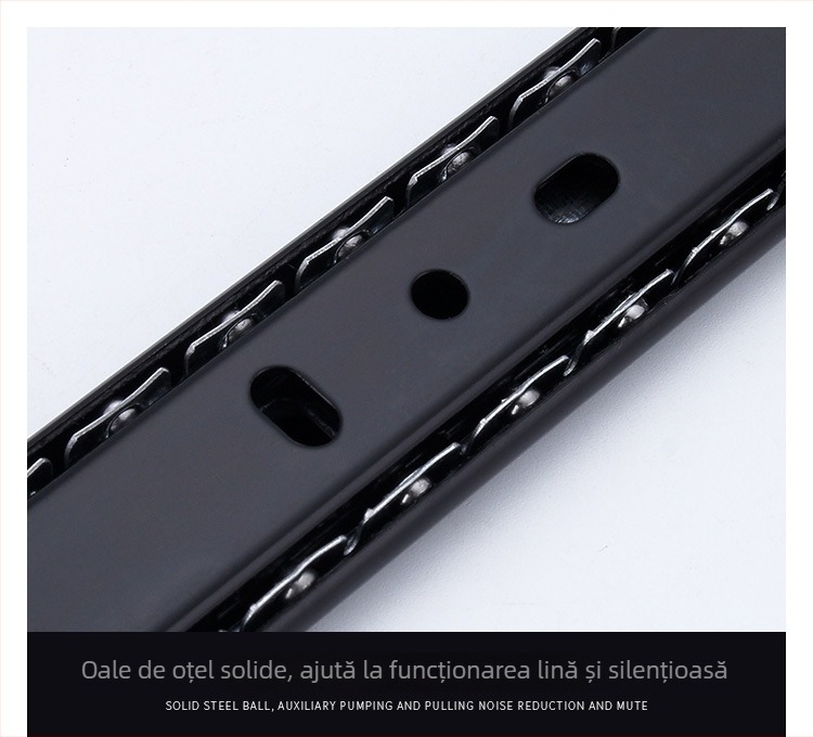 Ghidă glisantă pentru mobilier, două secțiuni | oțel, finisaj prin electroforeză, model YF2710, stil lux ușor, prelucrare personalizabilă