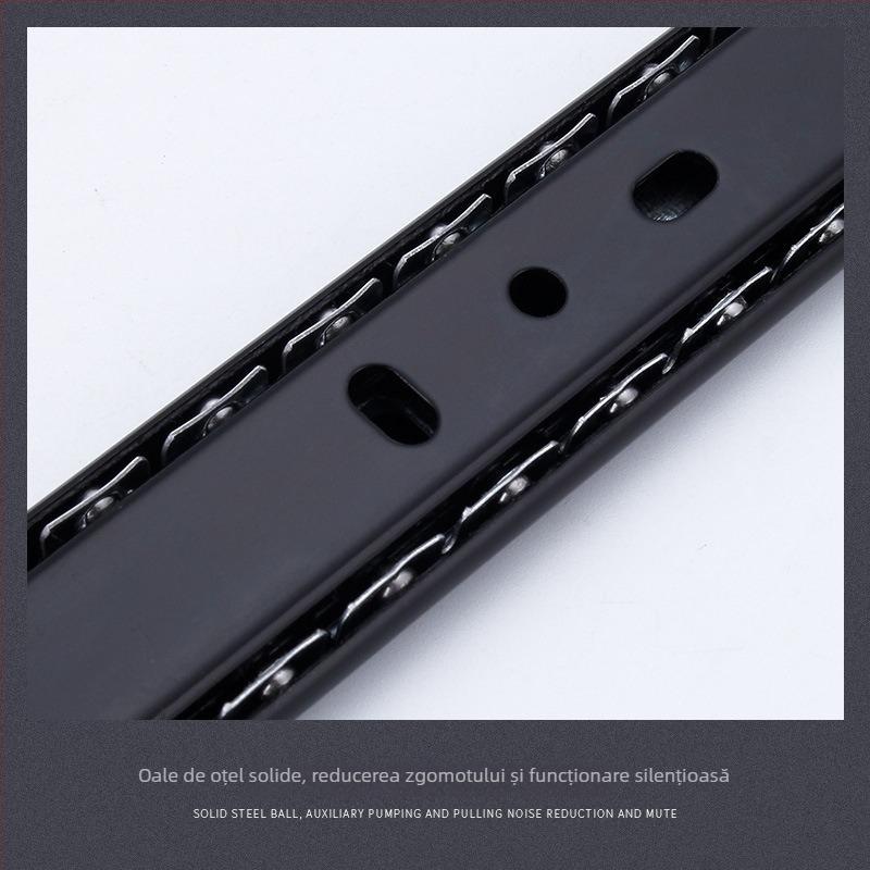 Ghidă glisantă pentru mobilier, două secțiuni | oțel, finisaj prin electroforeză, model YF2710, stil lux ușor, prelucrare personalizabilă