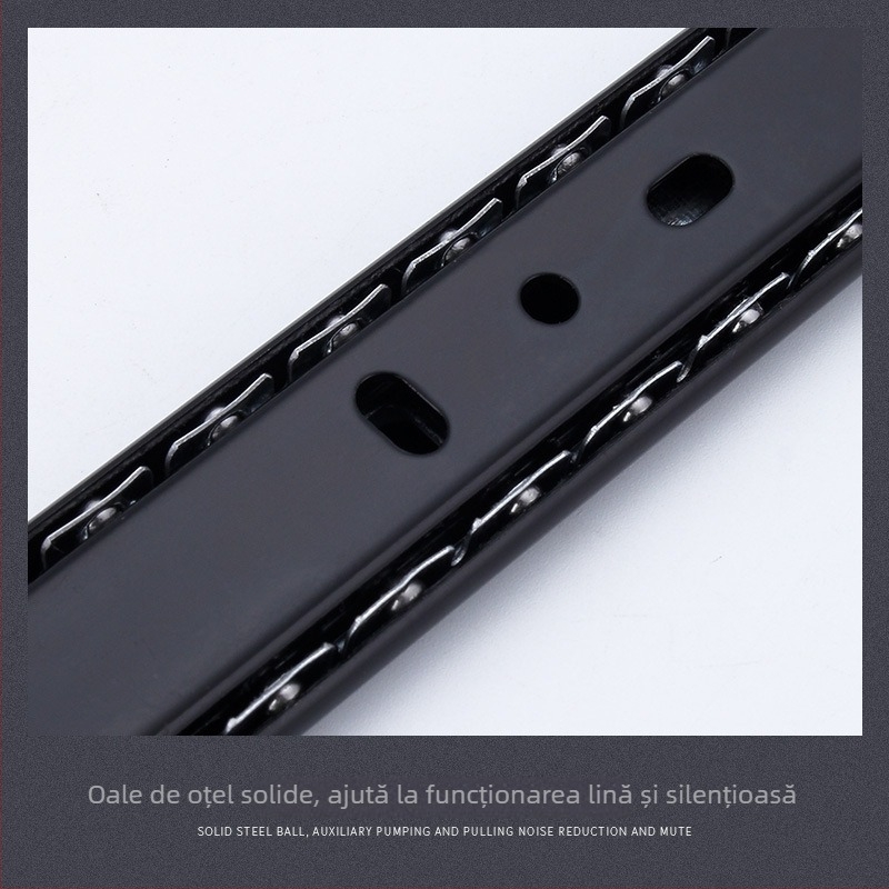 Ghidă glisantă pentru mobilier, două secțiuni | oțel, finisaj prin electroforeză, model YF2710, stil lux ușor, prelucrare personalizabilă