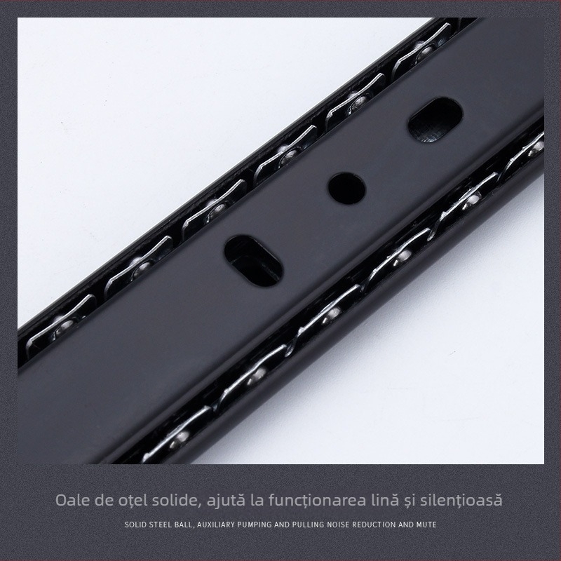 Ghidă glisantă pentru mobilier, două secțiuni | oțel, finisaj prin electroforeză, model YF2710, stil lux ușor, prelucrare personalizabilă